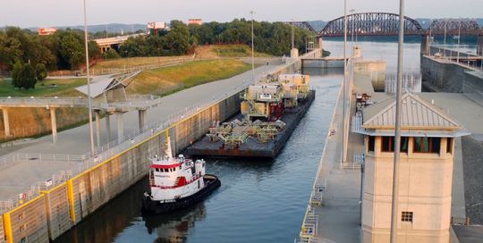 McAlpine Lock and Dam in Louisville, KY