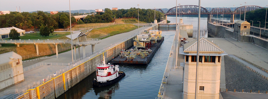 McAlpine Lock and Dam in Louisville, KY