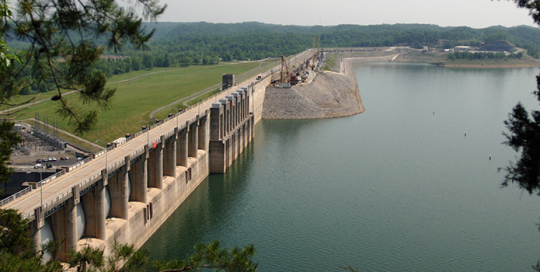 Wolf Creek Dam in Russell County, KY