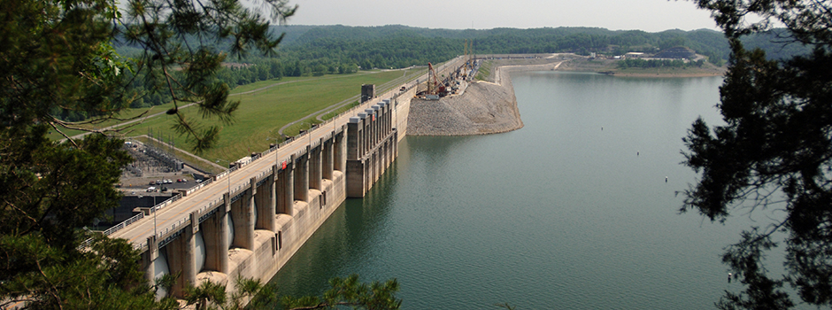 Wolf Creek Dam in Russell County, KY